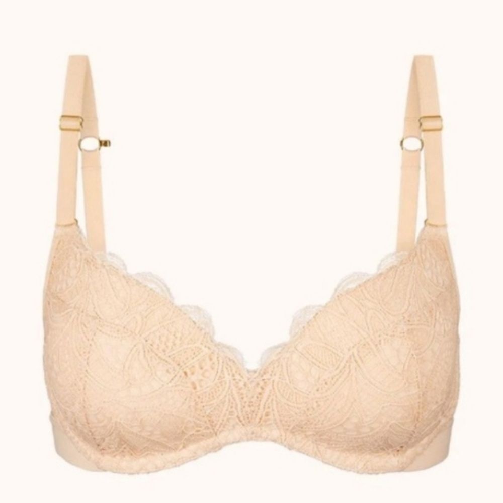 Lively The Lace No Wire Push Up Bra in Beige Size 36B